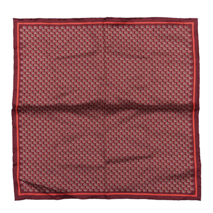 Gucci Silk Interlocking G Heart Square Scarf Red 1 of 4