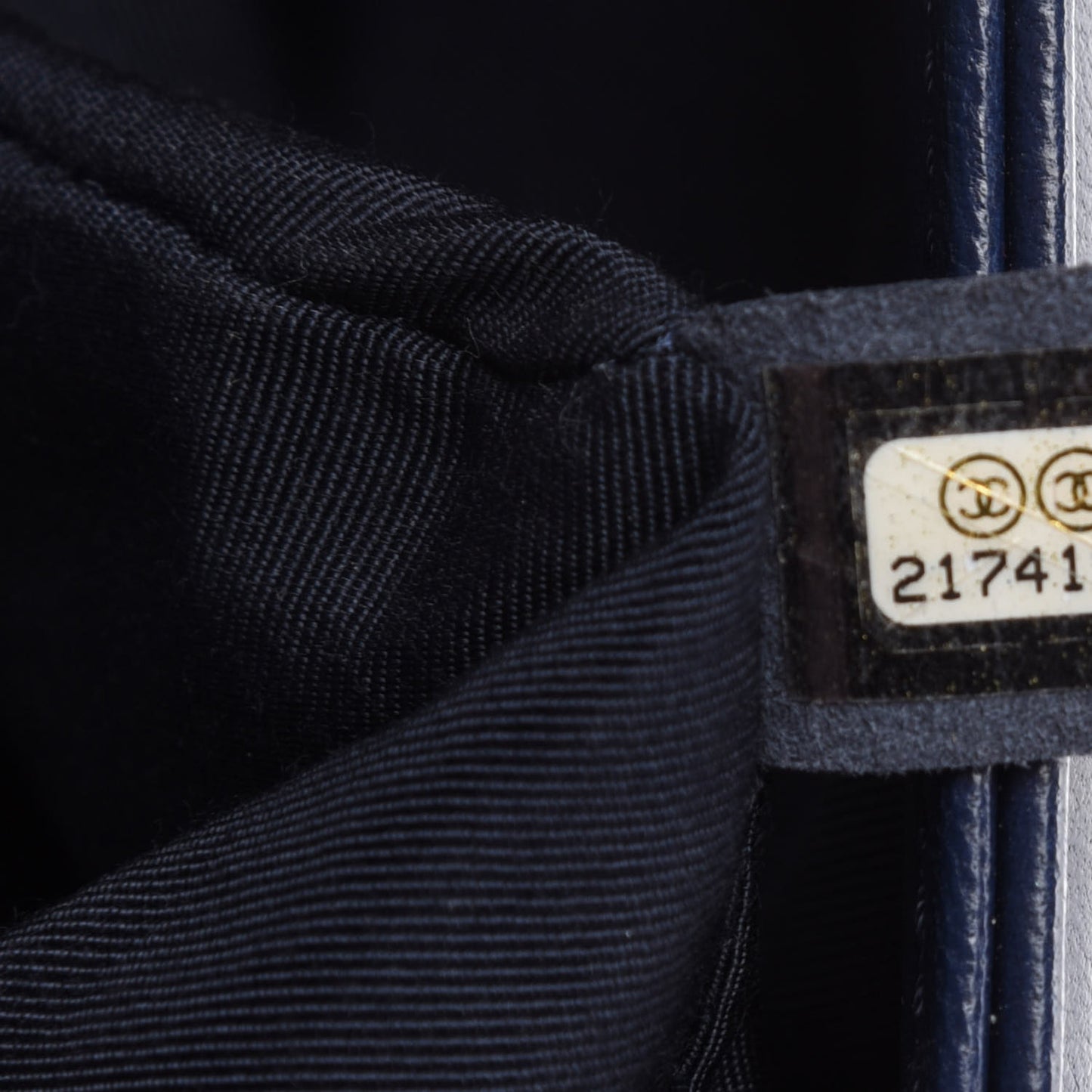 Lambskin Quilted New Medium Boy Flap Navy Blue