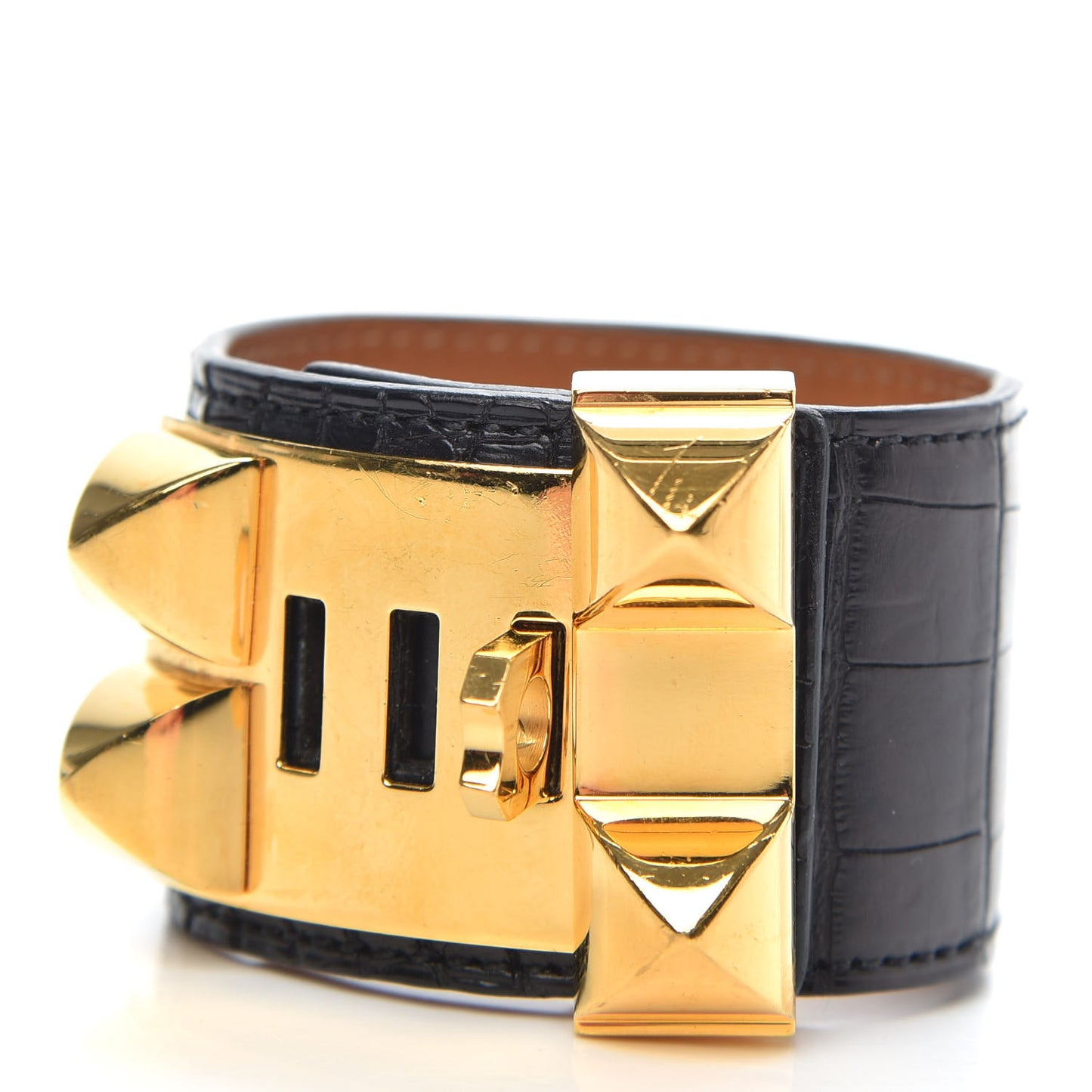 Matte Alligator Collier de Chien CDC Bracelet S Black