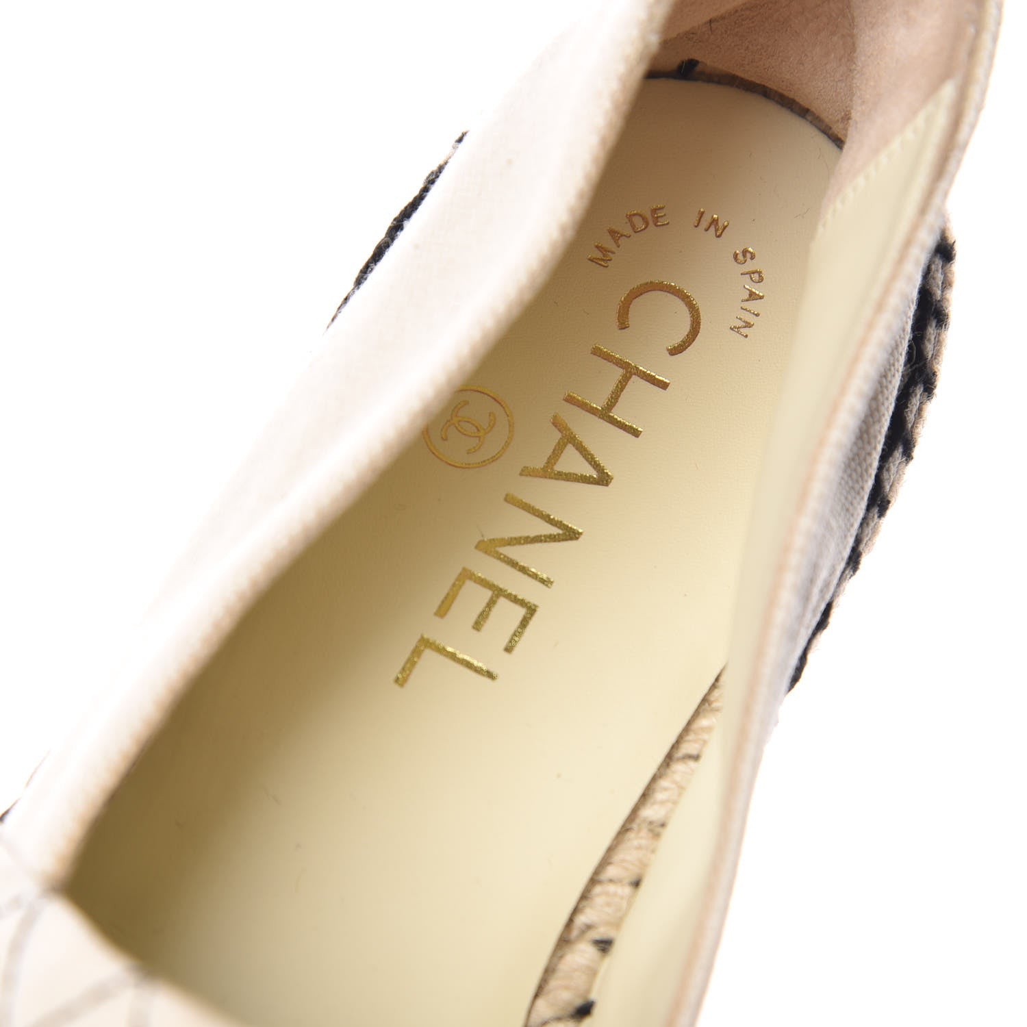 Chanel Fabric Biarritz CC Espadrilles 39 Beige Black 8 of 10