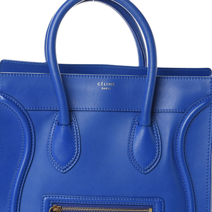 Celine Smooth Calfskin Mini Luggage Royal Blue 6 of 8