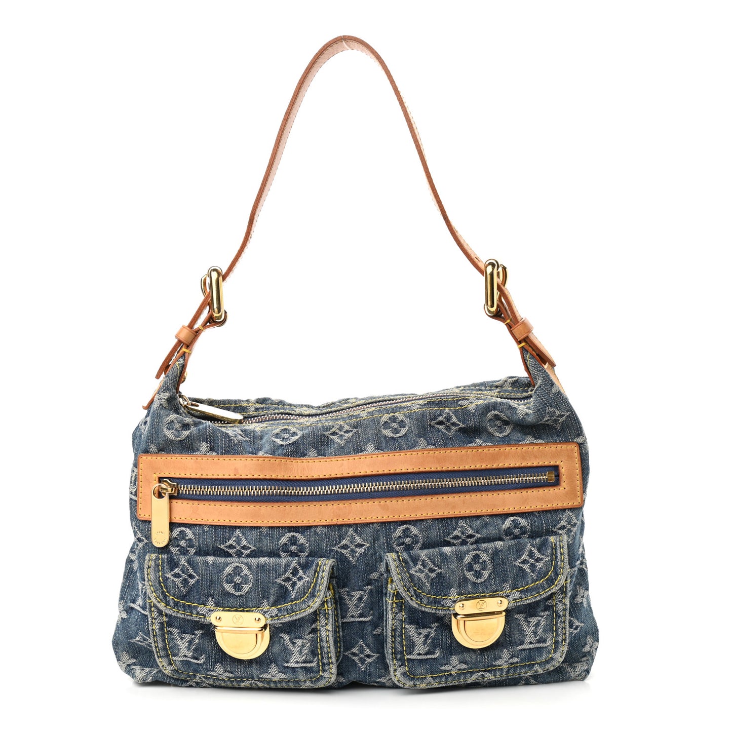 Monogram Denim Baggy PM Blue