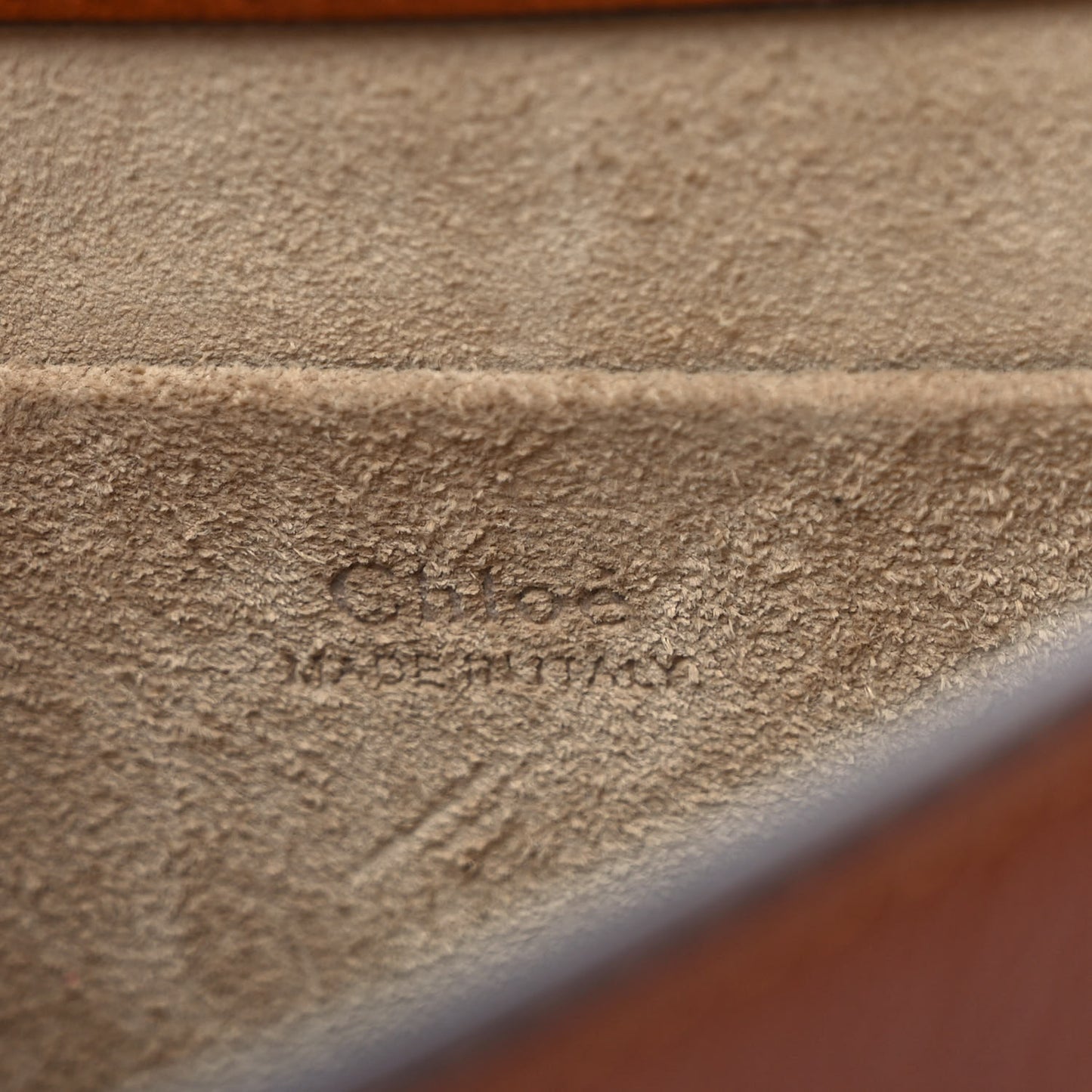 Calfskin Suede Small Nile Bracelet Bag Caramel
