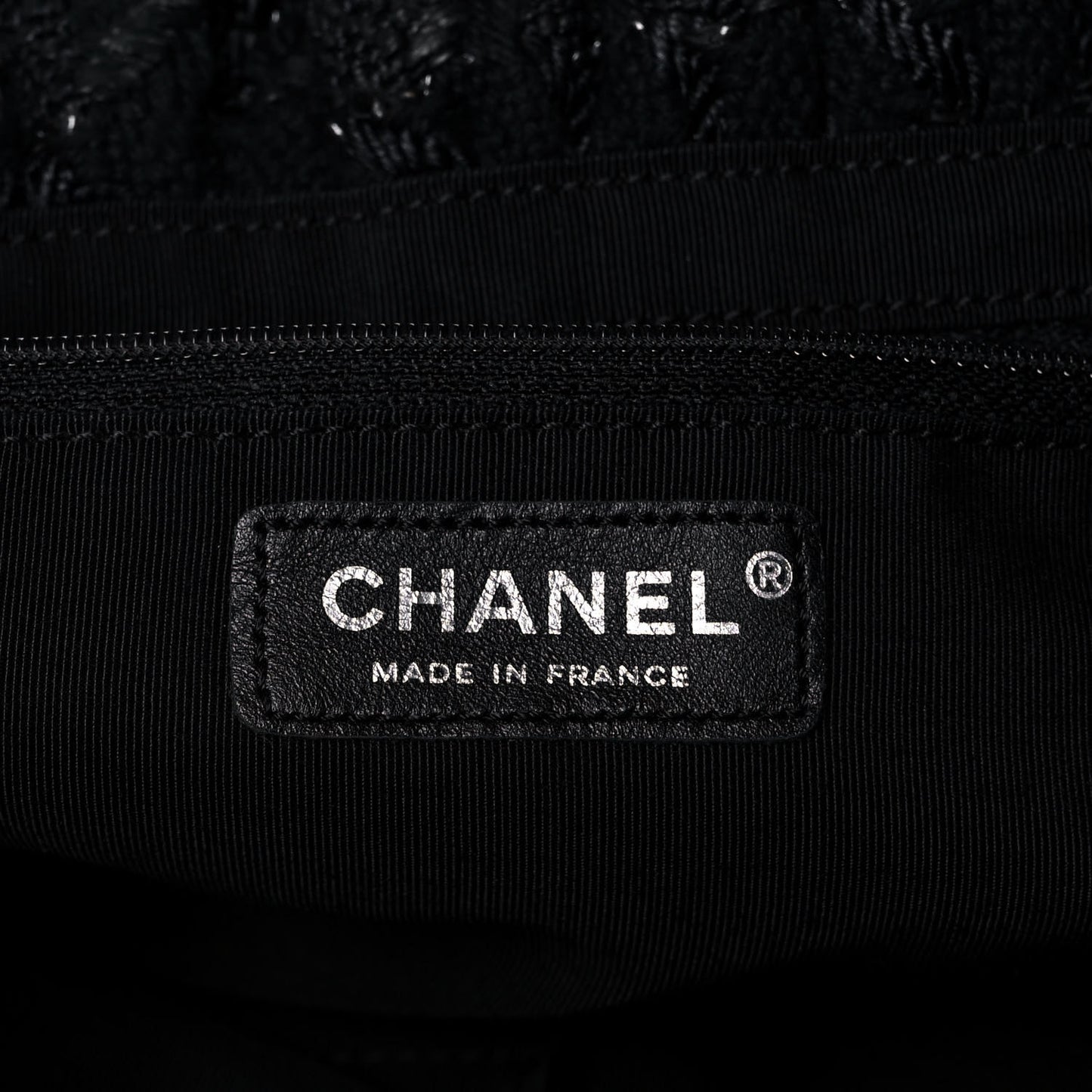 Tweed Boucle Knitting Bag Black