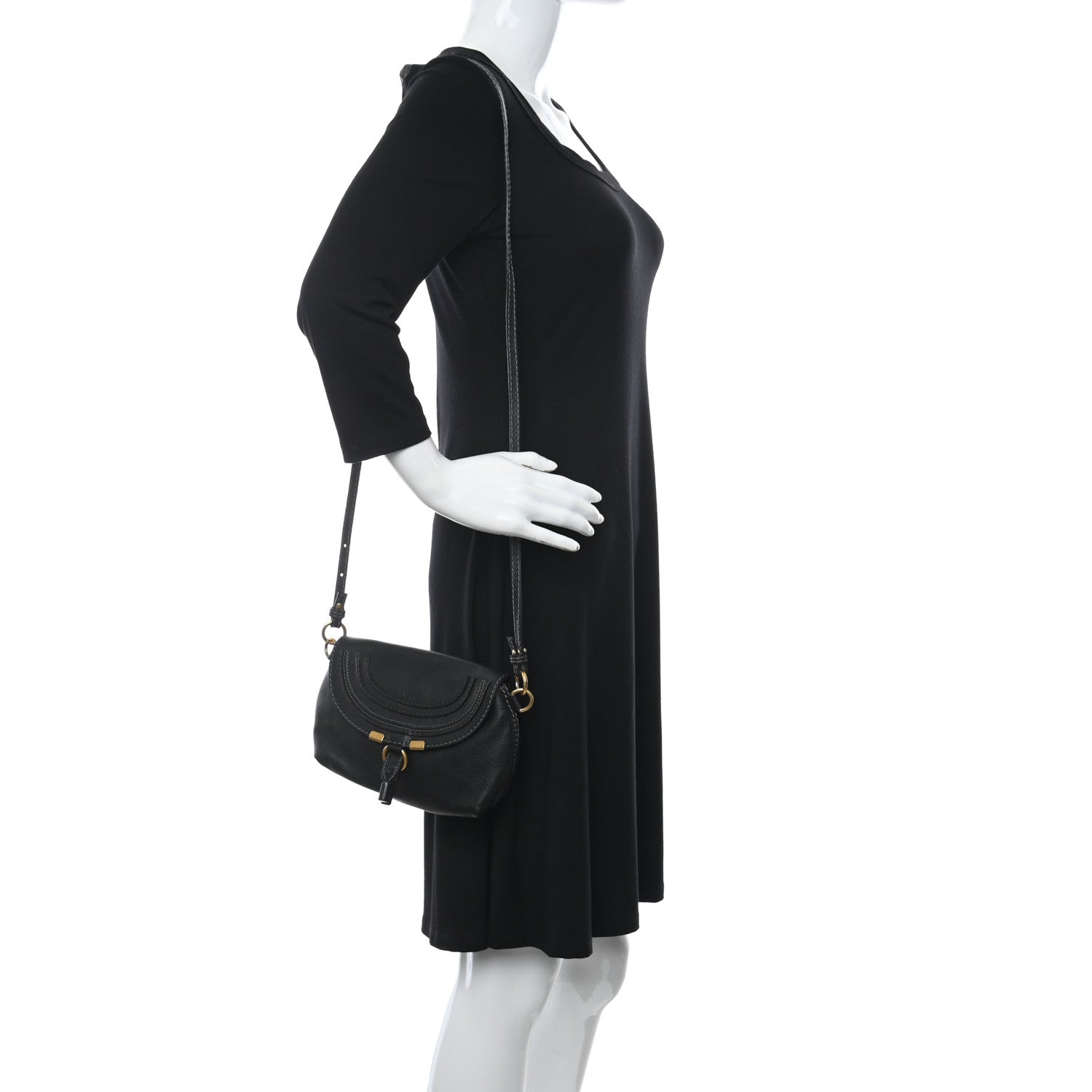 Chloe Calfskin Marcie Pochette Crossbody Bag Black 2 of 10