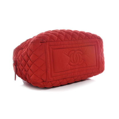 Chanel Nylon Coco Cocoon Bowler Red 5 of 8