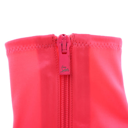 Christian Louboutin Iridescent Patent Crystal Jessie Joli Ankle Boot 38.5 Rose Fluorescent 12 of 12