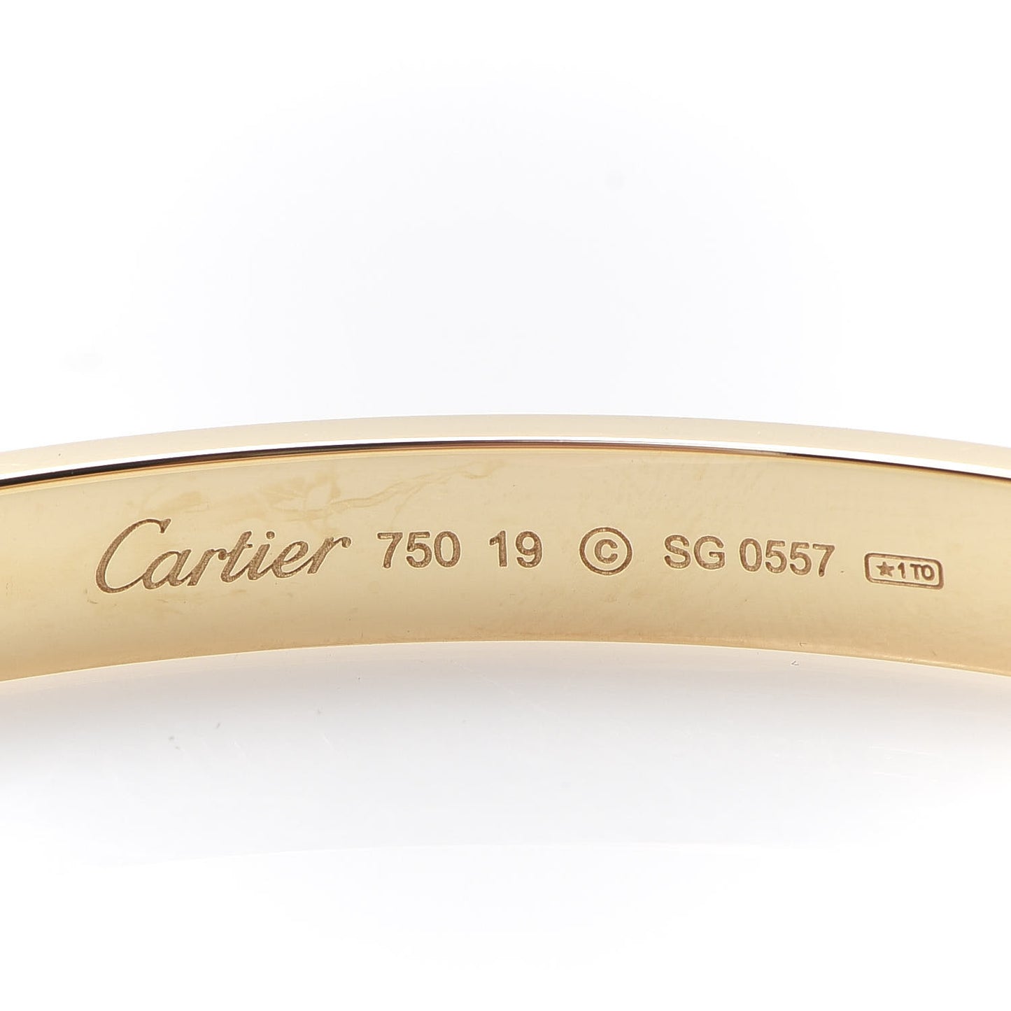 18K Yellow Gold LOVE Bracelet 19