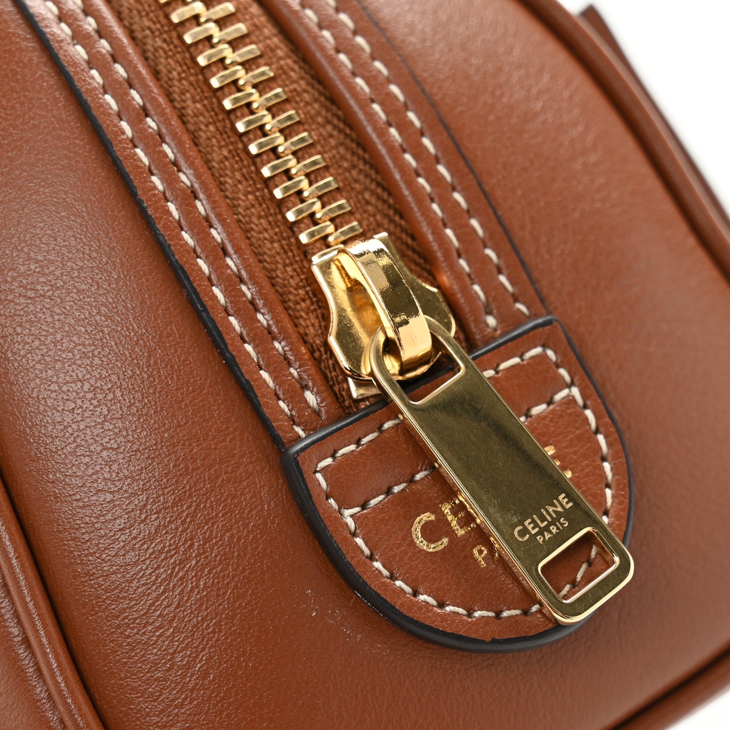 Celine Smooth Calfskin Triomphe Mini Boston Bag Tan 12 of 12