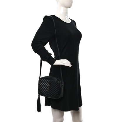 Saint Laurent Calfskin Matelasse Monogram Lou Camera Bag Black 2 of 12