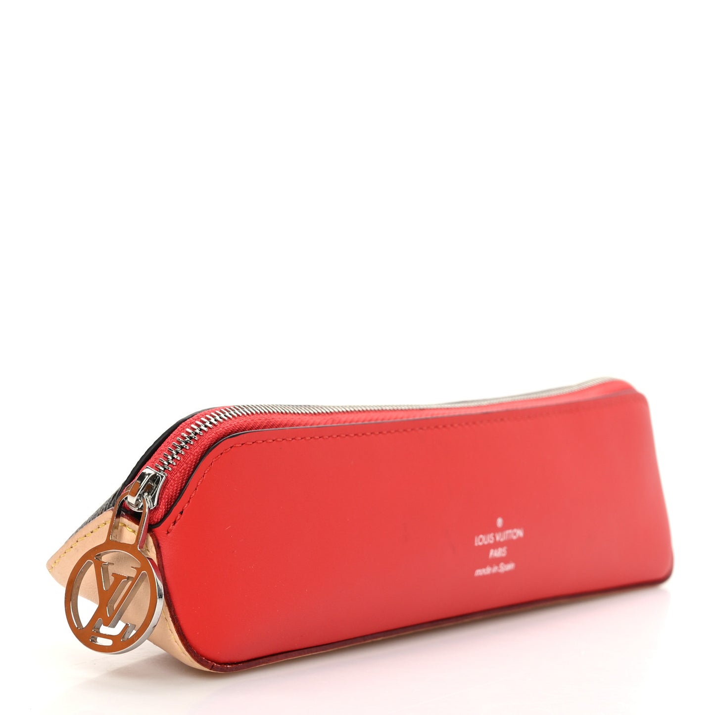 Monogram Elizabeth Pencil Pouch Red