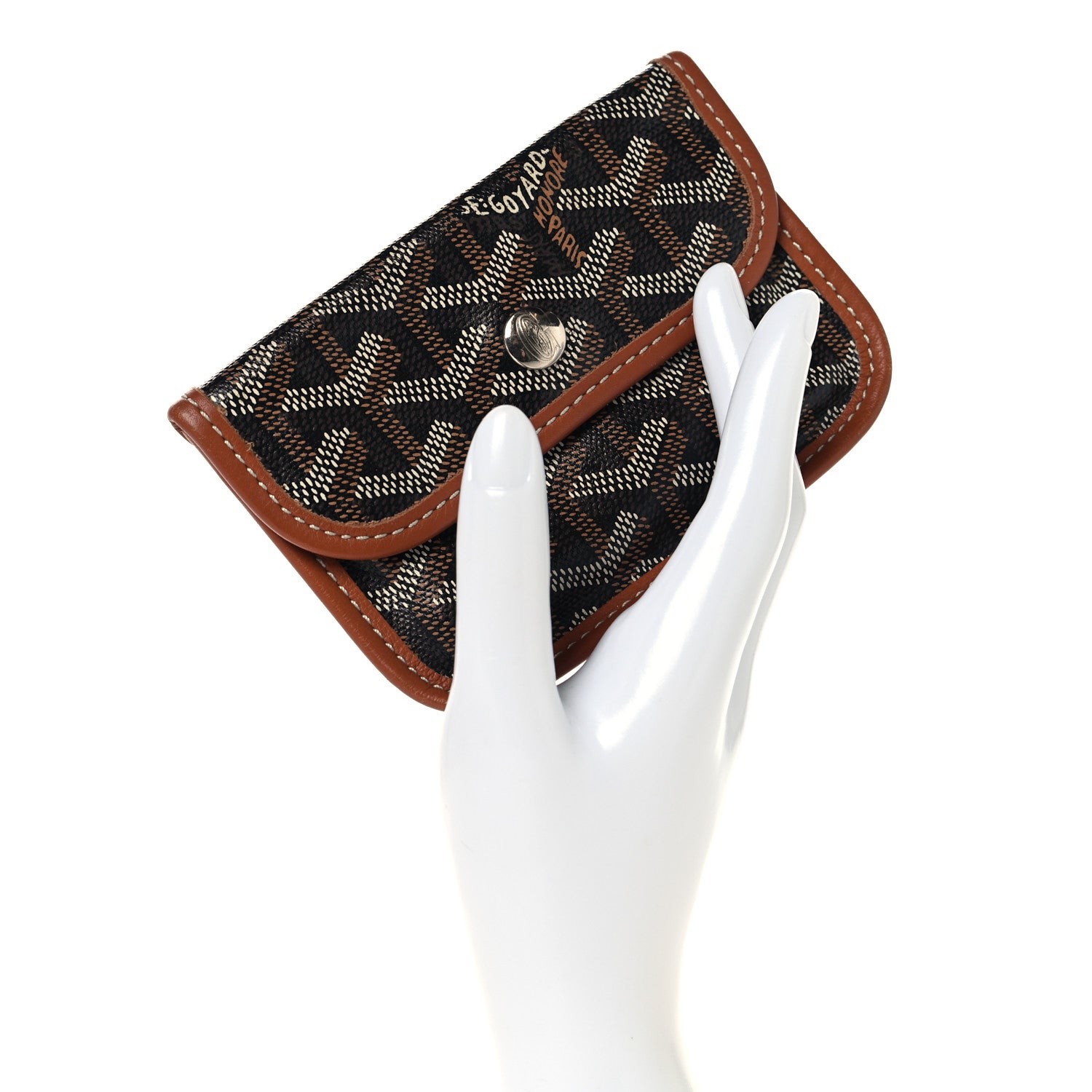 Goyard Goyardine Mini Anjou Pouch Black Gold 2 of 6