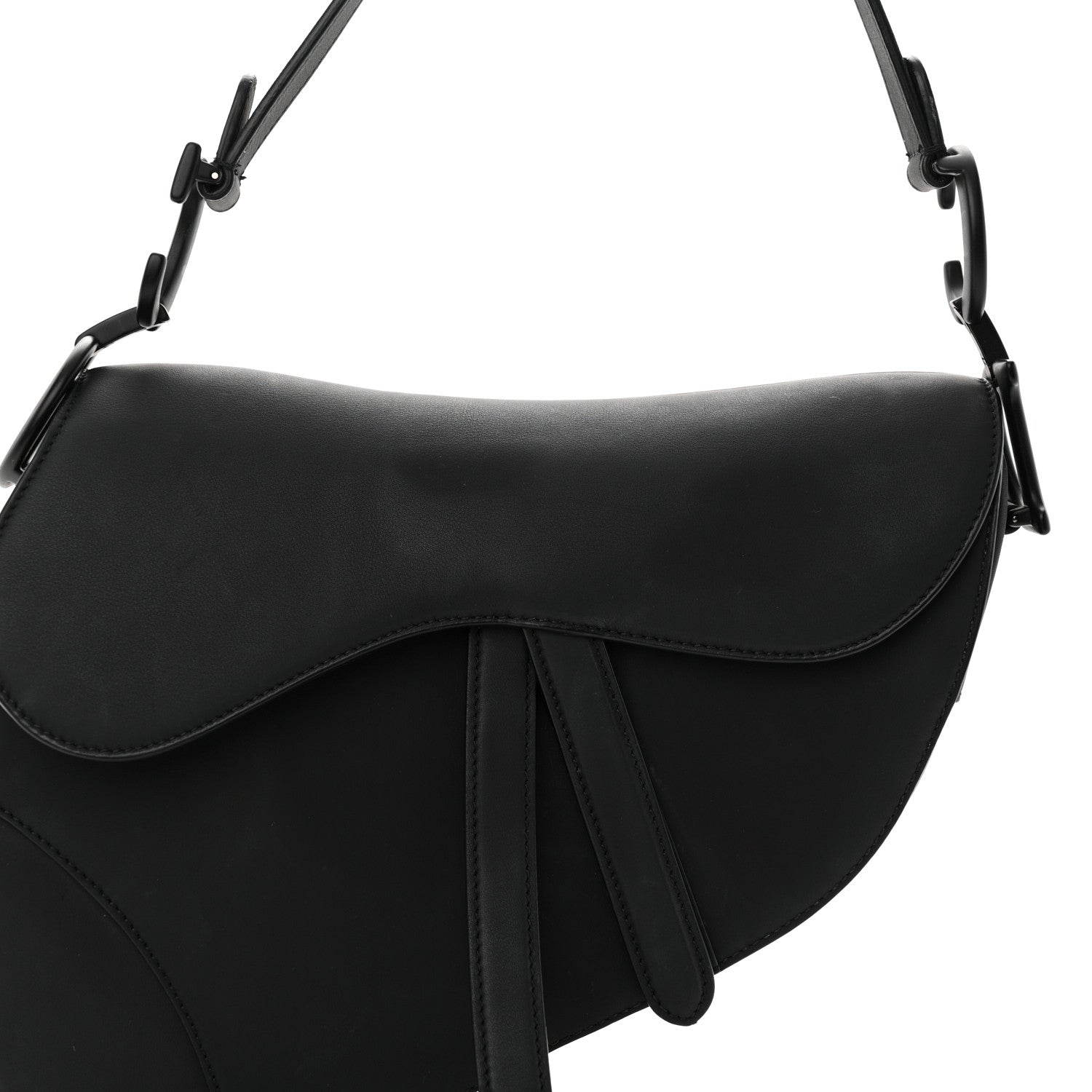 Christian Dior Ultra Matte Calfskin Saddle Bag Black 8 of 16