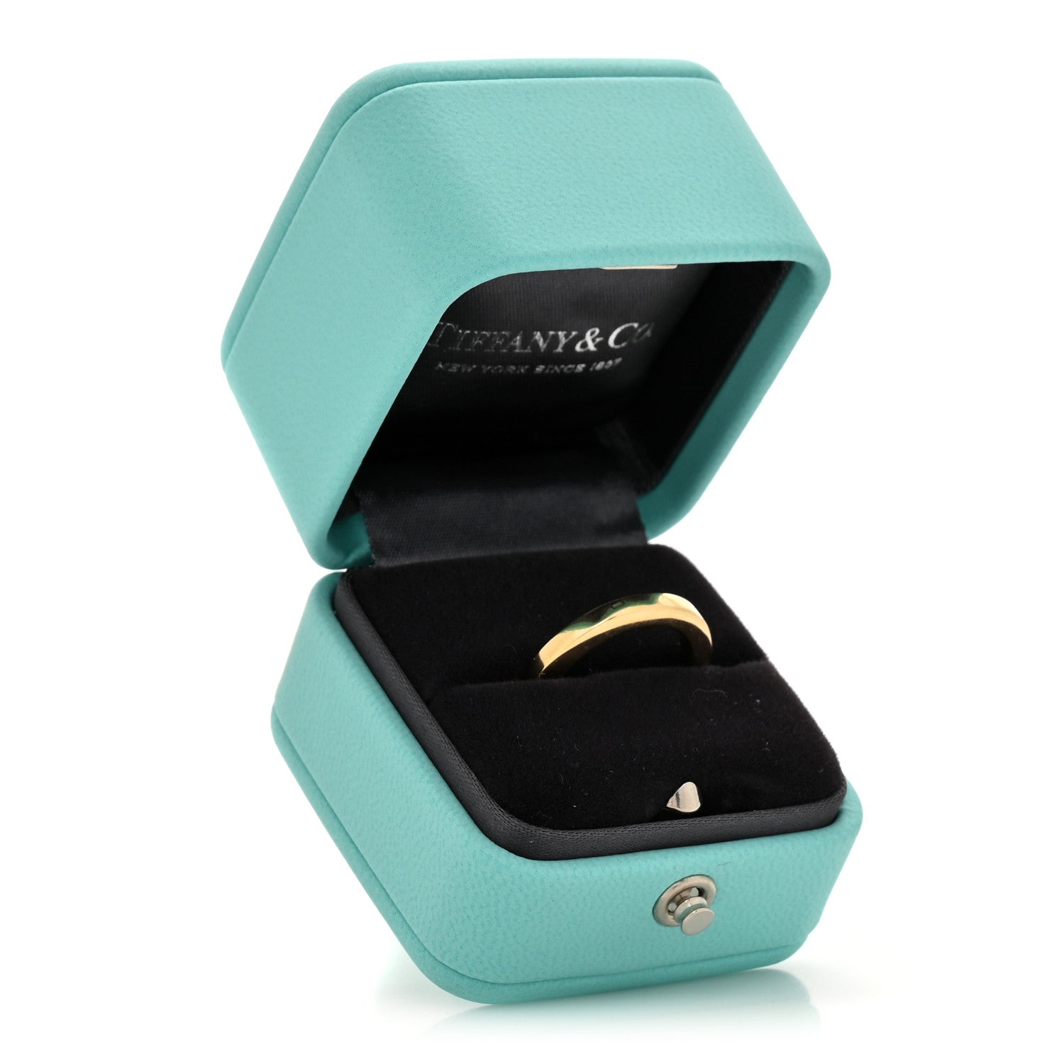 Tiffany 18K Yellow Gold Lock Ring 57 8 1855755 – FASHIONPHILE