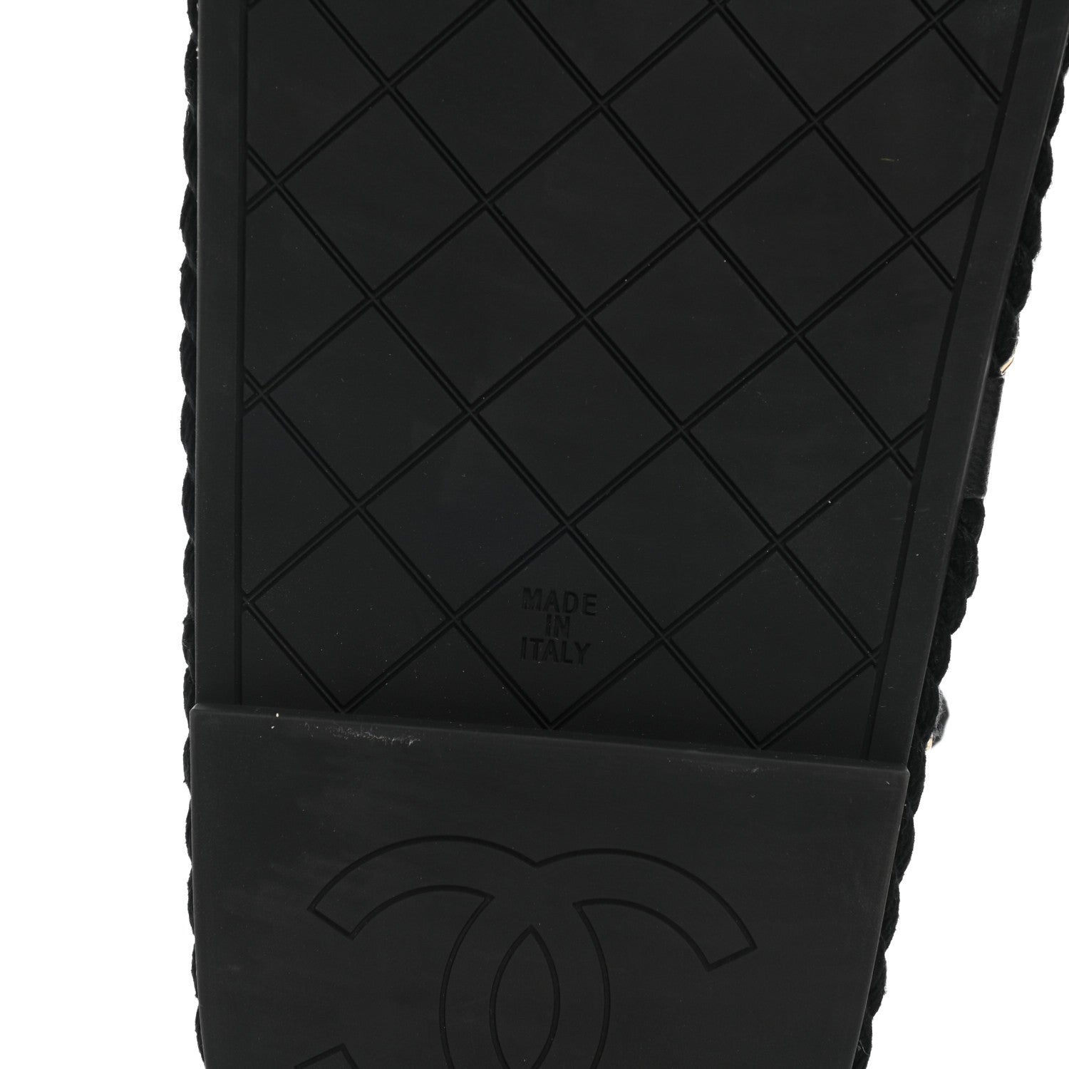 Chanel Lambskin Cord Chain CC Sandals 38 Black 7 of 9