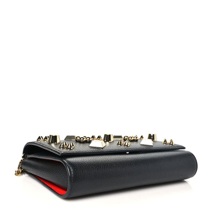 Christian Louboutin Calfskin Spikes Paloma Wallet On Chain Black 4 of 9