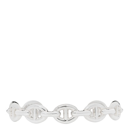 Hermes Sterling Silver MM Chaine d'Ancre Enchainee Cuff Bracelet SH 1 of 5
