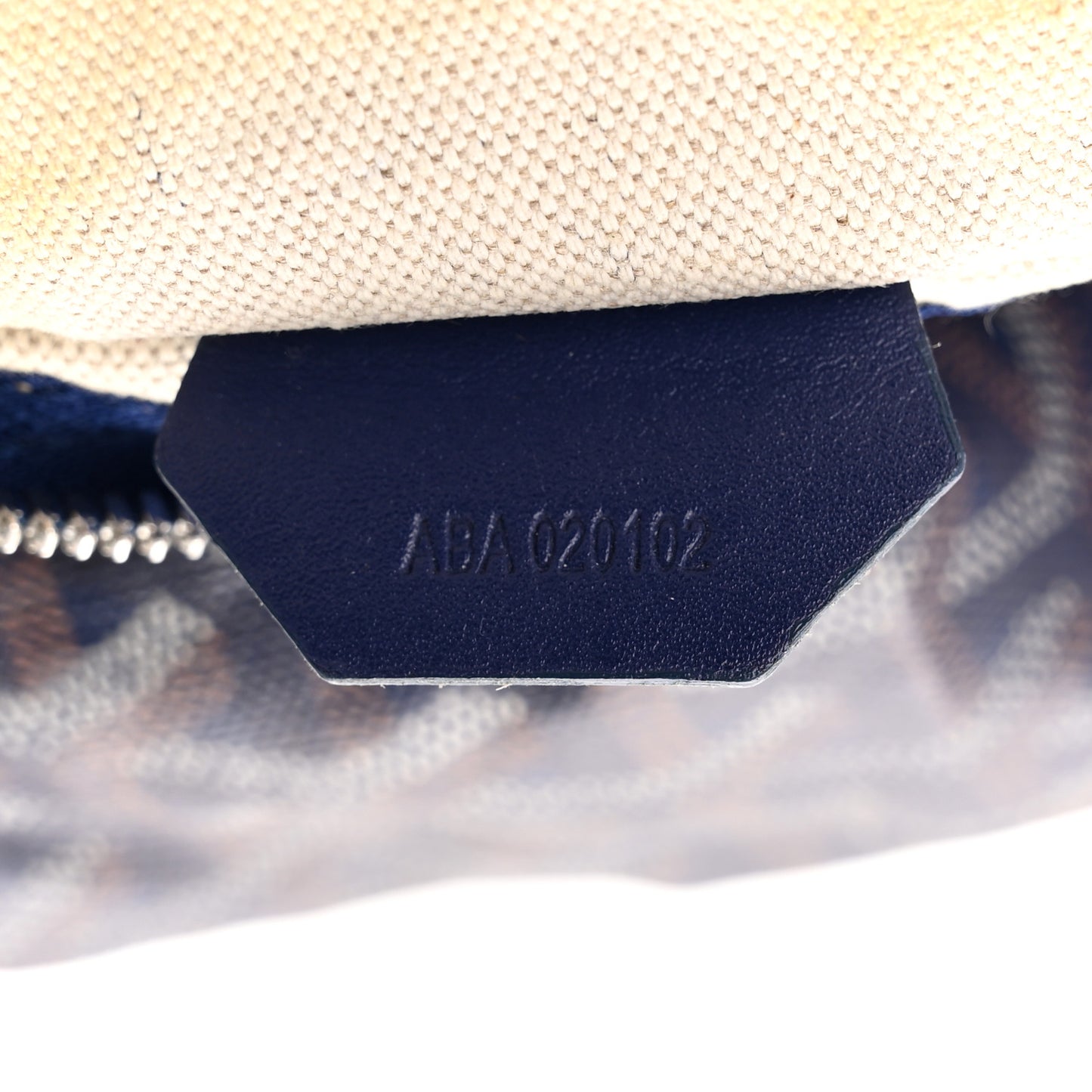 Goyardine Fidji Zip Hobo Navy