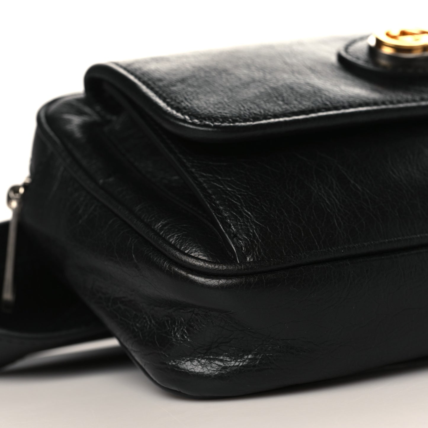 Fluffy Calfskin Morpheus Belt Bag 80 32 Black