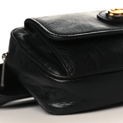 Gucci Fluffy Calfskin Morpheus Belt Bag 80 32 Black 8 of 10