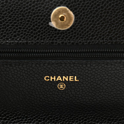 Chanel Caviar Quilted Wallet On Chain WOC Black 6 of 12