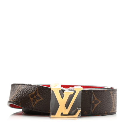 Louis Vuitton Monogram 30mm LV Initiales Reversible Belt 90 36 Coquelicot 1 of 5