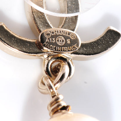 Chanel Pearl CC Dangle Earrings Black 4 of 5
