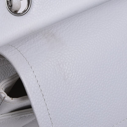 Chanel Caviar Quilted Medium Double Flap White 14 of 24
