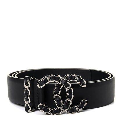 Chanel Calfskin CC Chain Belt 90 36 Black 1 of 5
