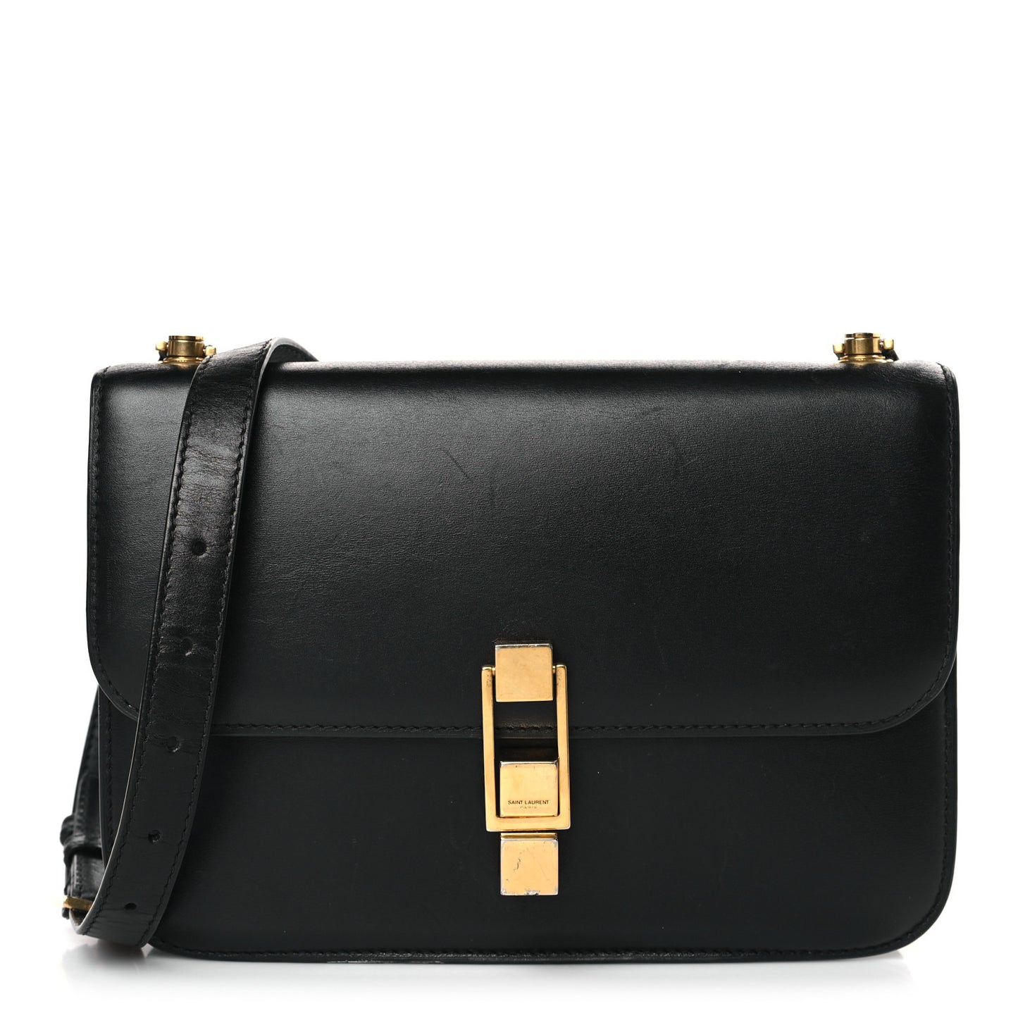 Smooth Calfskin Carre Satchel Black
