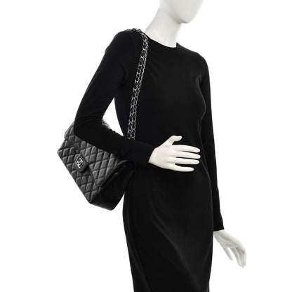 Chanel Caviar Quilted Jumbo Double Flap Black 2 of 7