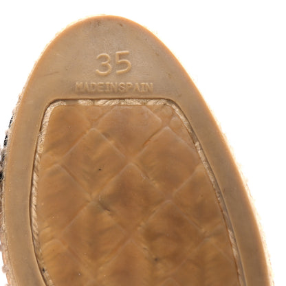 Chanel Lambskin CC Espadrilles 35 Beige Black 7 of 8