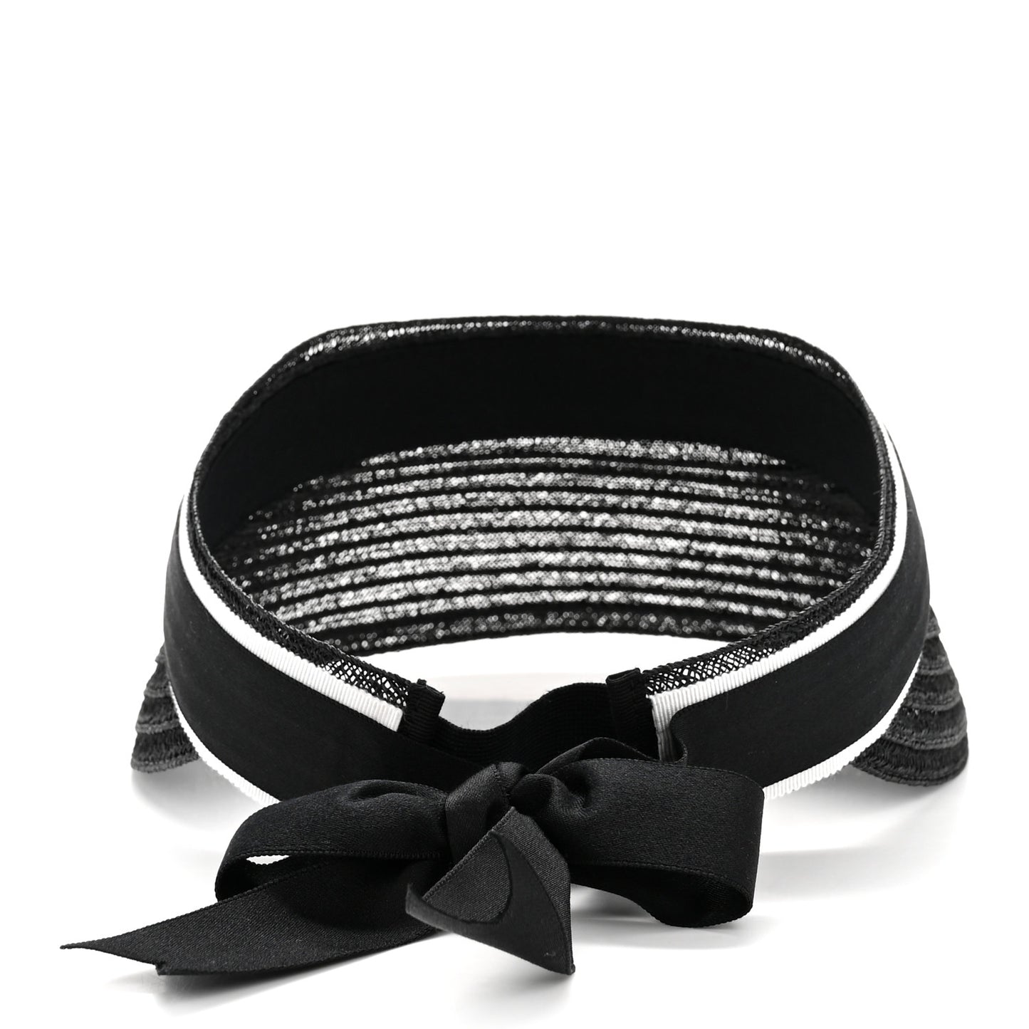 Abaca Cotton Ribbon Visor M Black