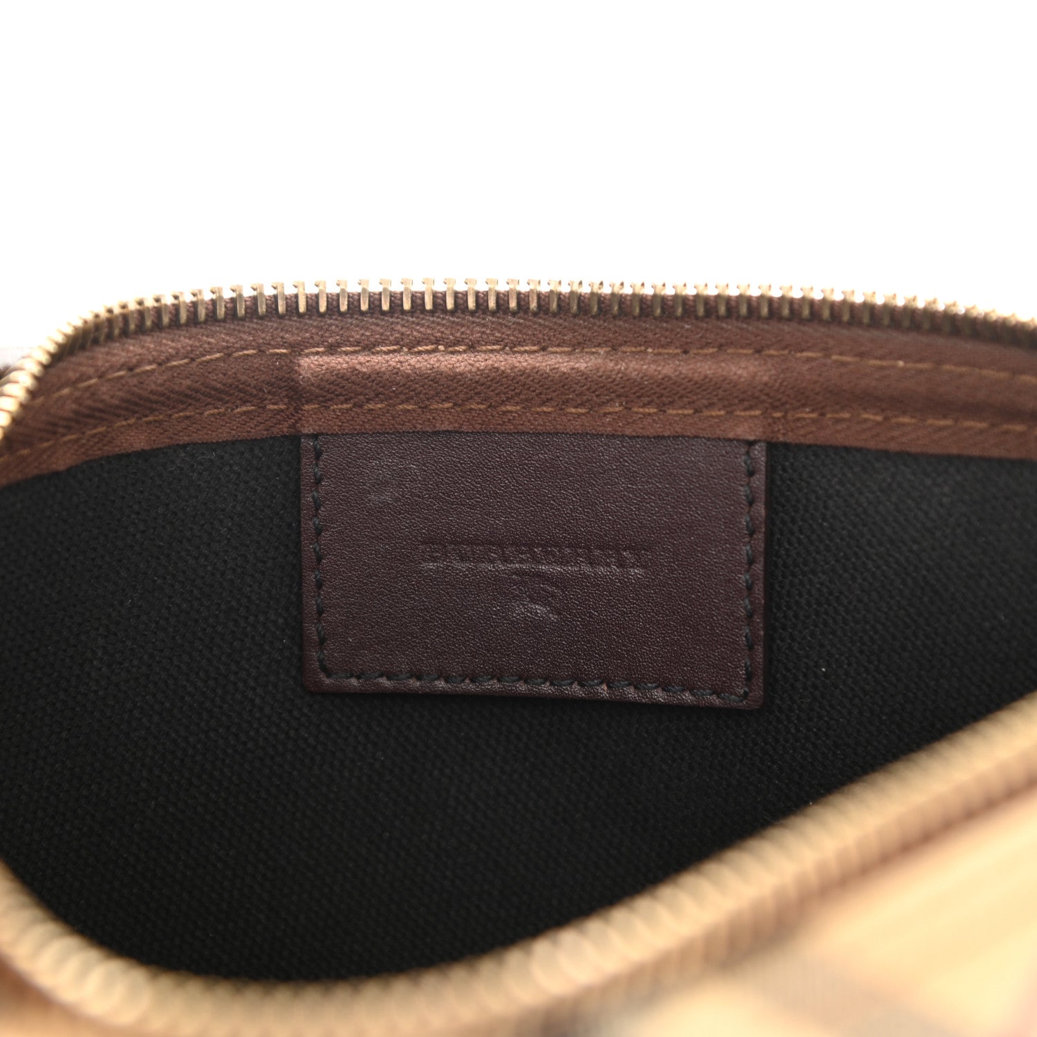 Burberry Haymarket Check Pochette Tan 6 of 11