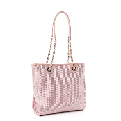 Chanel Mixed Fibers Calfskin Mini Deauville Tote Rose Pink 3 of 10