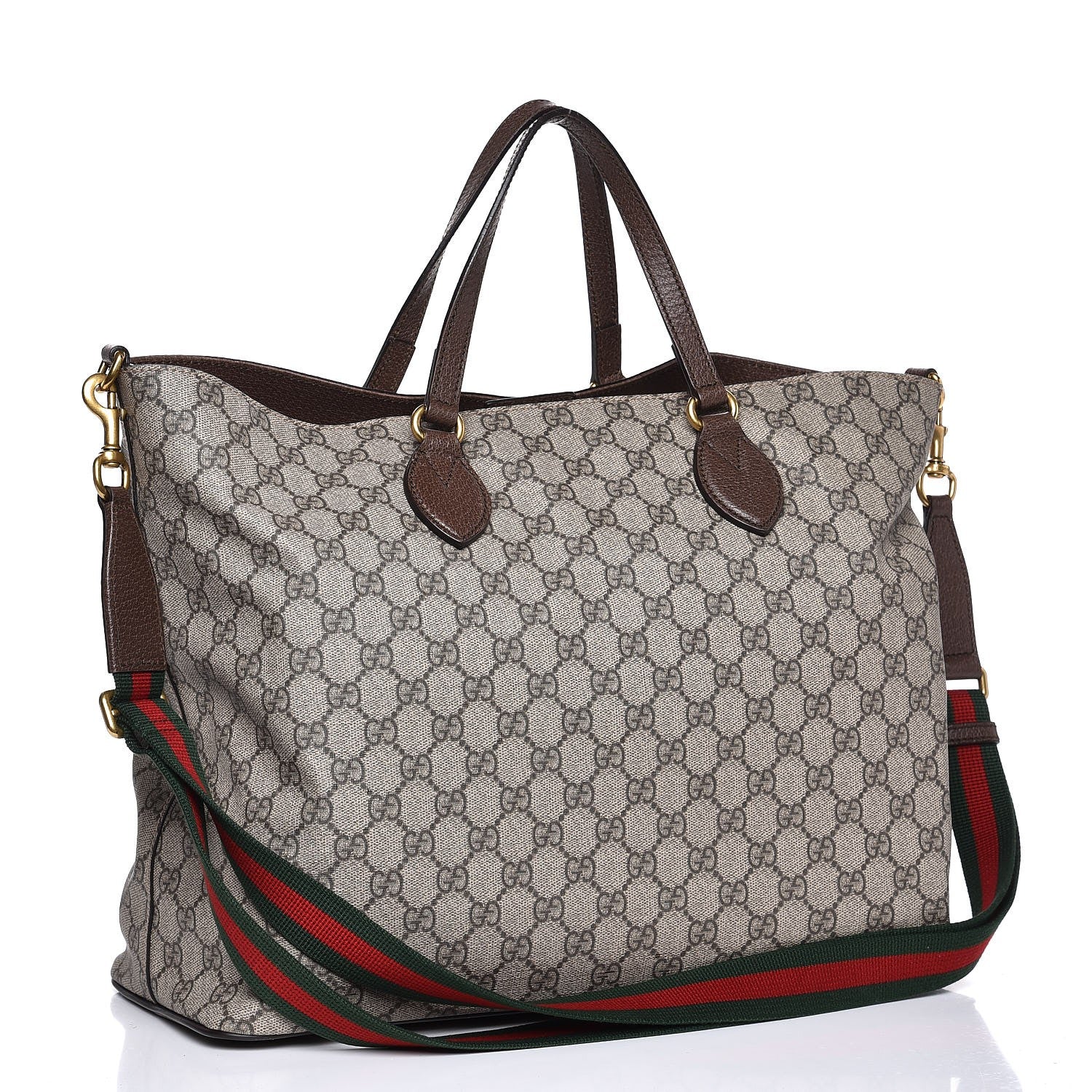 Gucci Soft GG Supreme Monogram Courrier Medium Crossbody Tote Beige New Acero 4 of 13