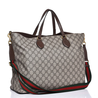 Gucci Soft GG Supreme Monogram Courrier Medium Crossbody Tote Beige New Acero 4 of 13