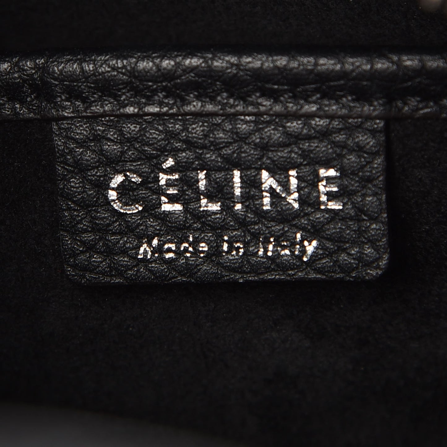 Drummed Calfskin Nano Luggage Black