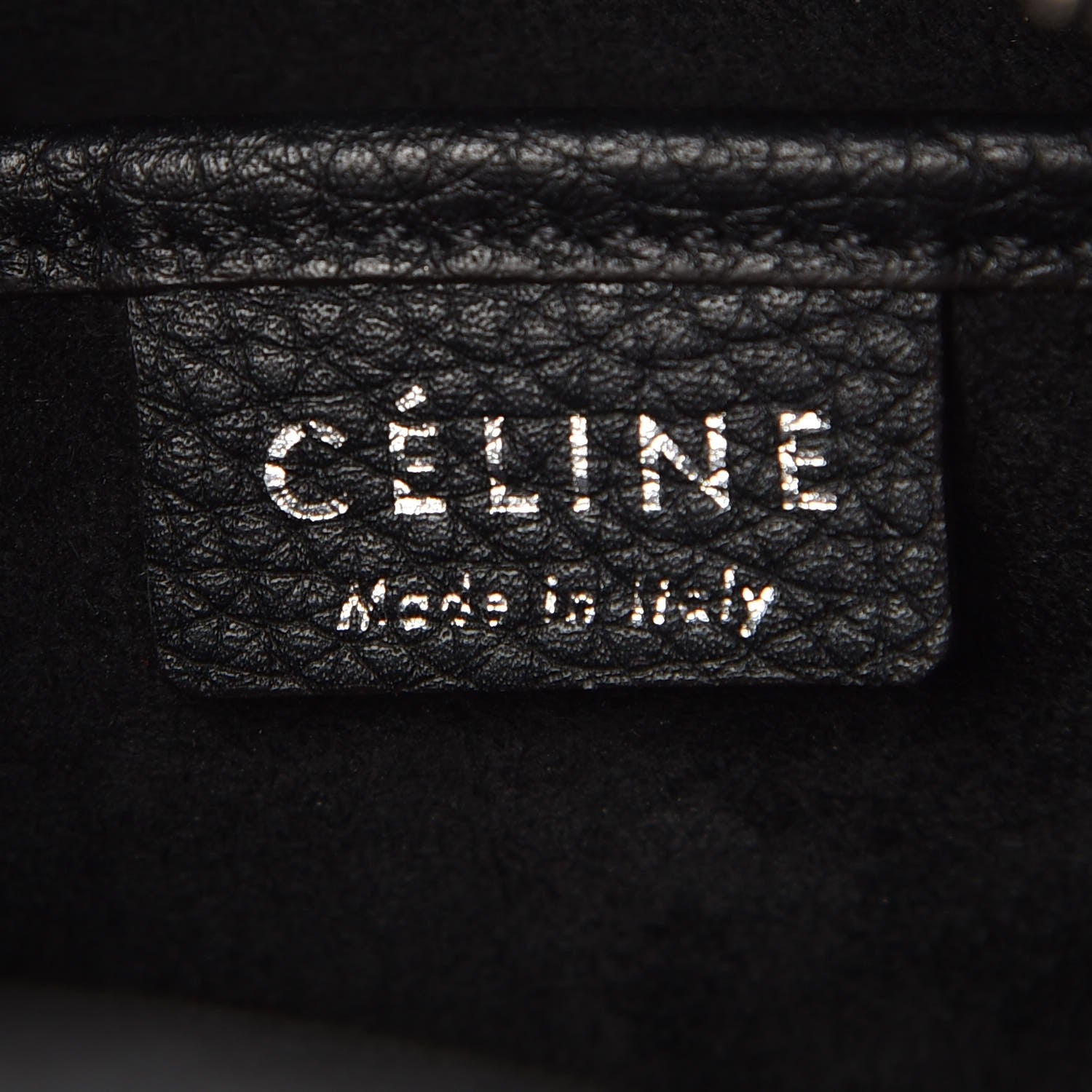 Celine Drummed Calfskin Nano Luggage Black 7 of 9