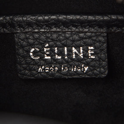 Celine Drummed Calfskin Nano Luggage Black 7 of 9