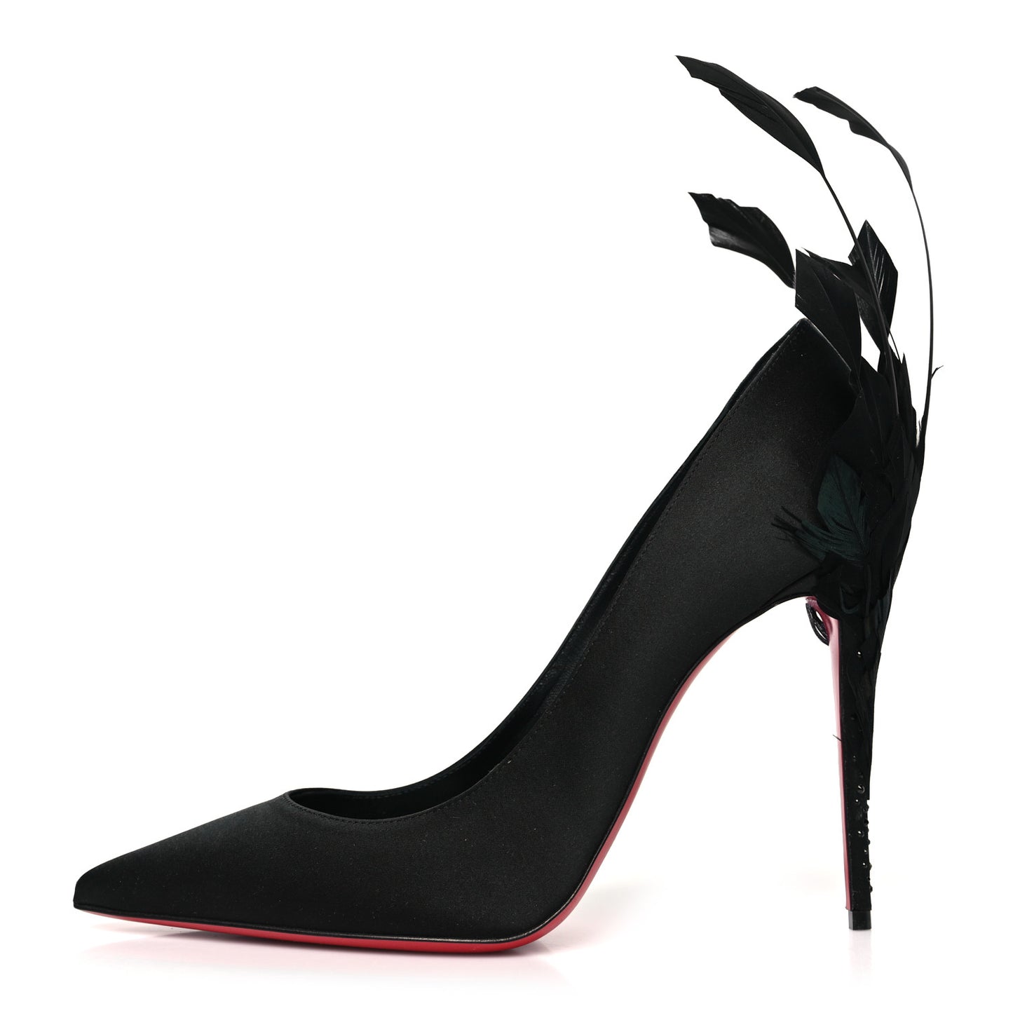 Crepe Satin Kate Plume 100 Pumps 41 Black