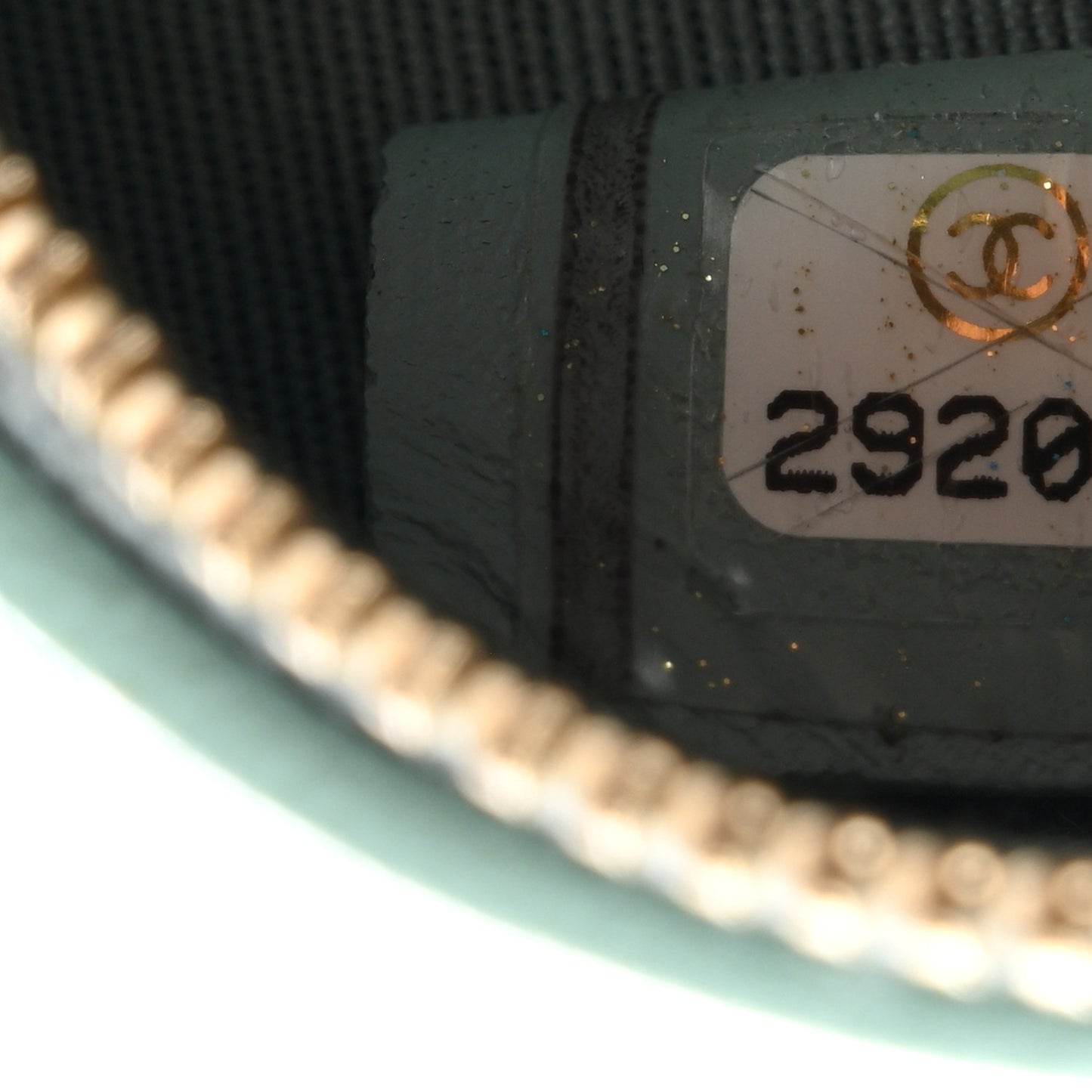 Goatskin Quilted Chanel 19 Round Clutch With Chain Light Blue