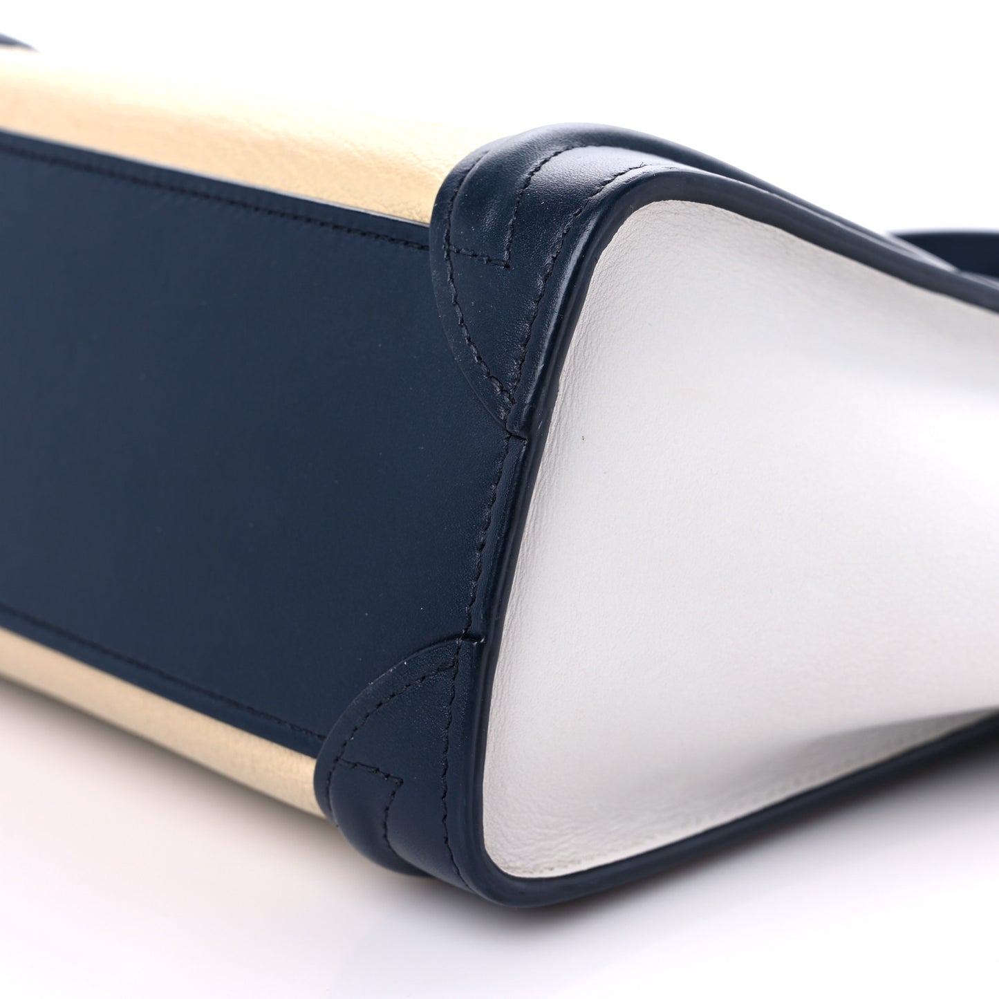 Drummed Calfskin Nano Tri-Color Luggage Firefly