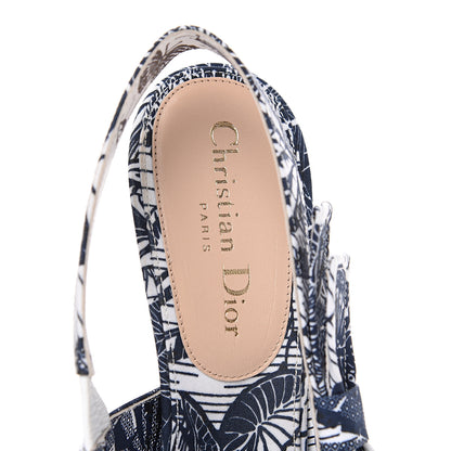 Christian Dior Toile De Jouy Sweet D Slingback Pumps 39 Off White 6 of 8