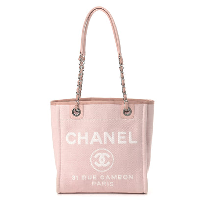Chanel Canvas Mini Deauville Tote Pink 1 of 12