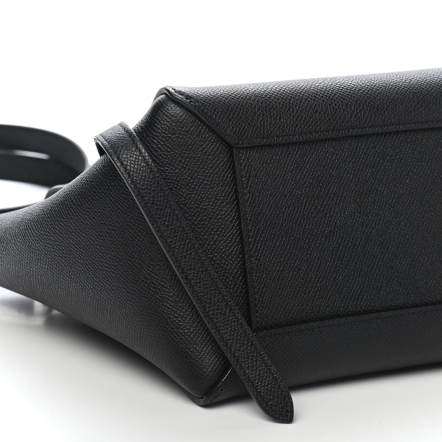 Grained Calfskin Micro Belt Bag Black