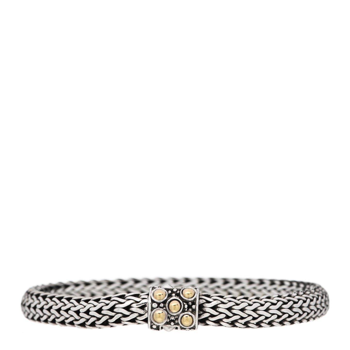 Sterling Silver 18K Yellow Gold 7mm Jaisalmer Classic Chain Dot Bracelet