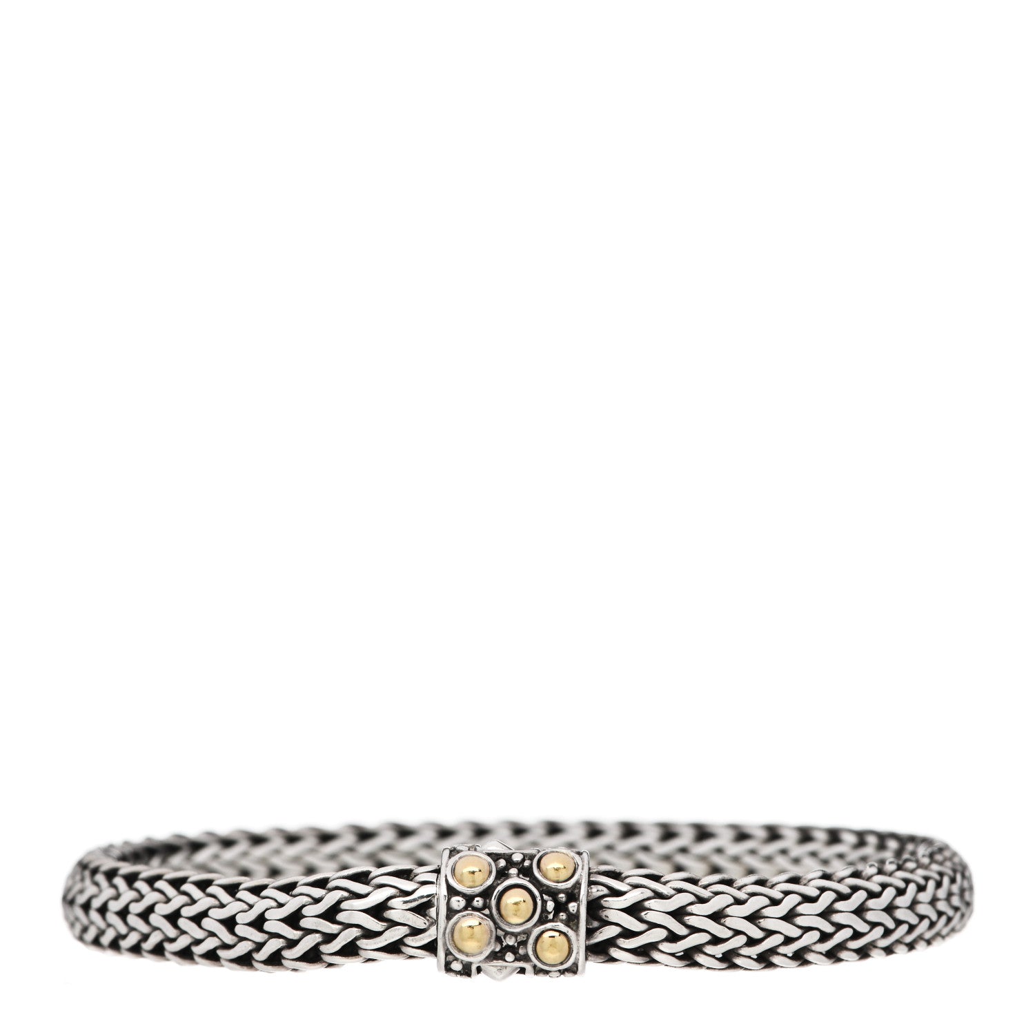 John Hardy Sterling Silver 18K Yellow Gold 7mm Jaisalmer Classic Chain Dot Bracelet 1 of 4