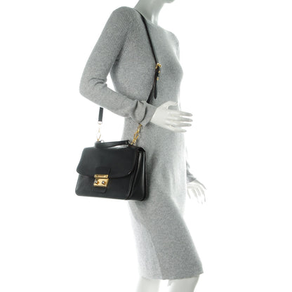 Miu Miu Goatskin Madras Shoulder Bag Nero Black 2 of 14