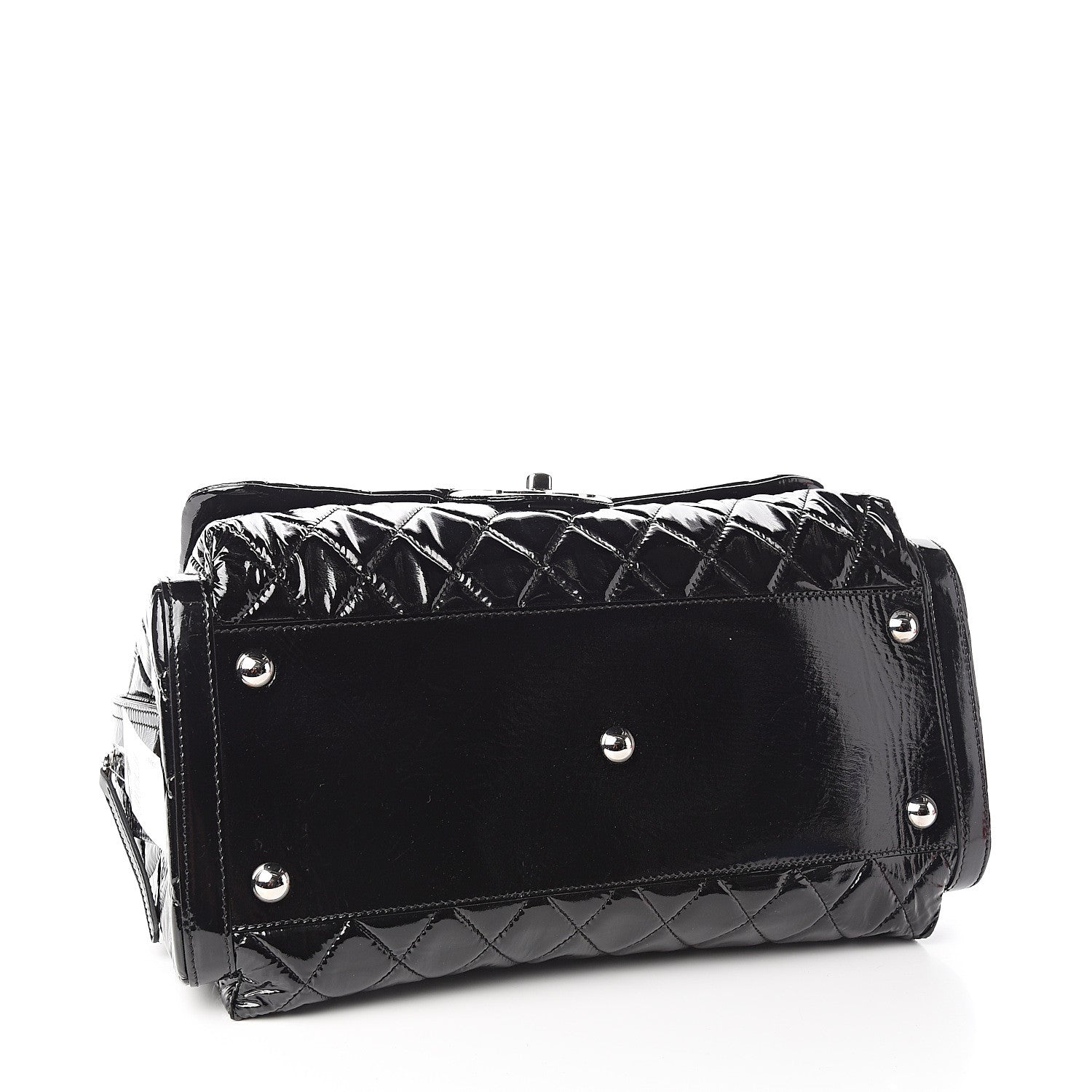 Chanel Patent Quilted Day Glo Flap Bag Black 3 of 10